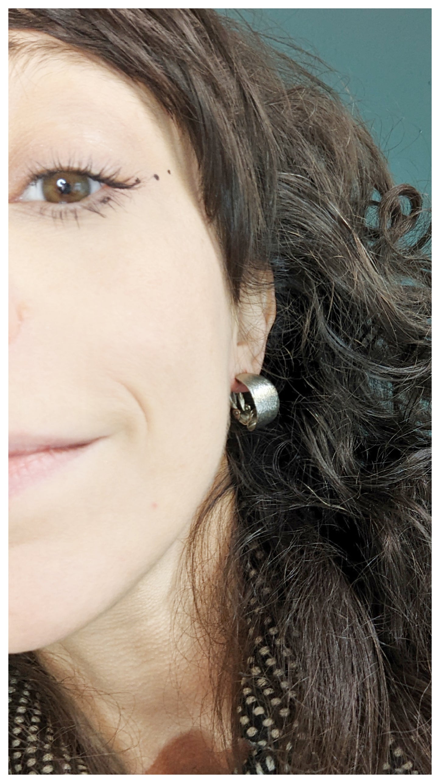 Boucles clips petites créoles argentées 90s