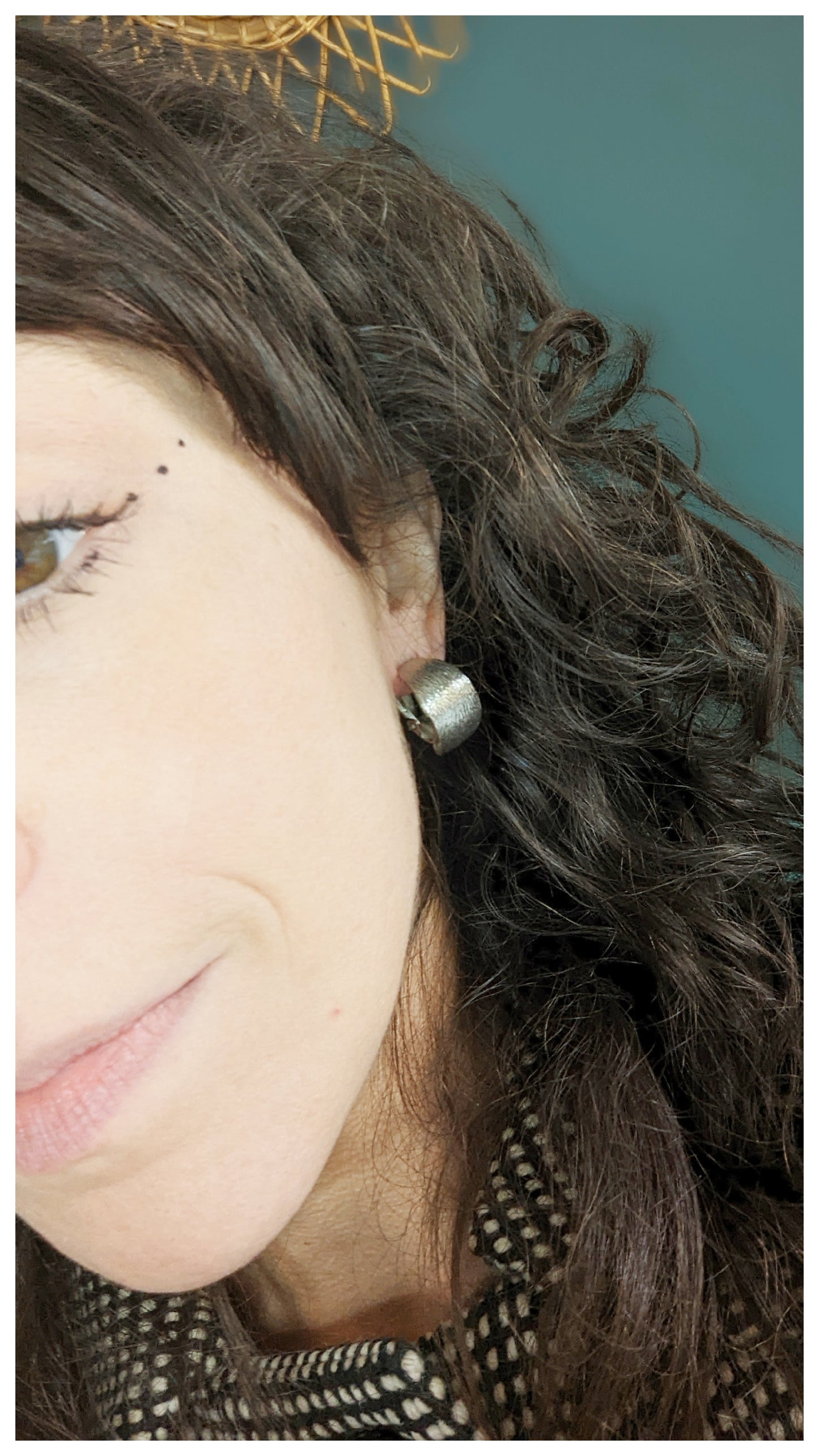 Boucles clips petites créoles argentées 90s