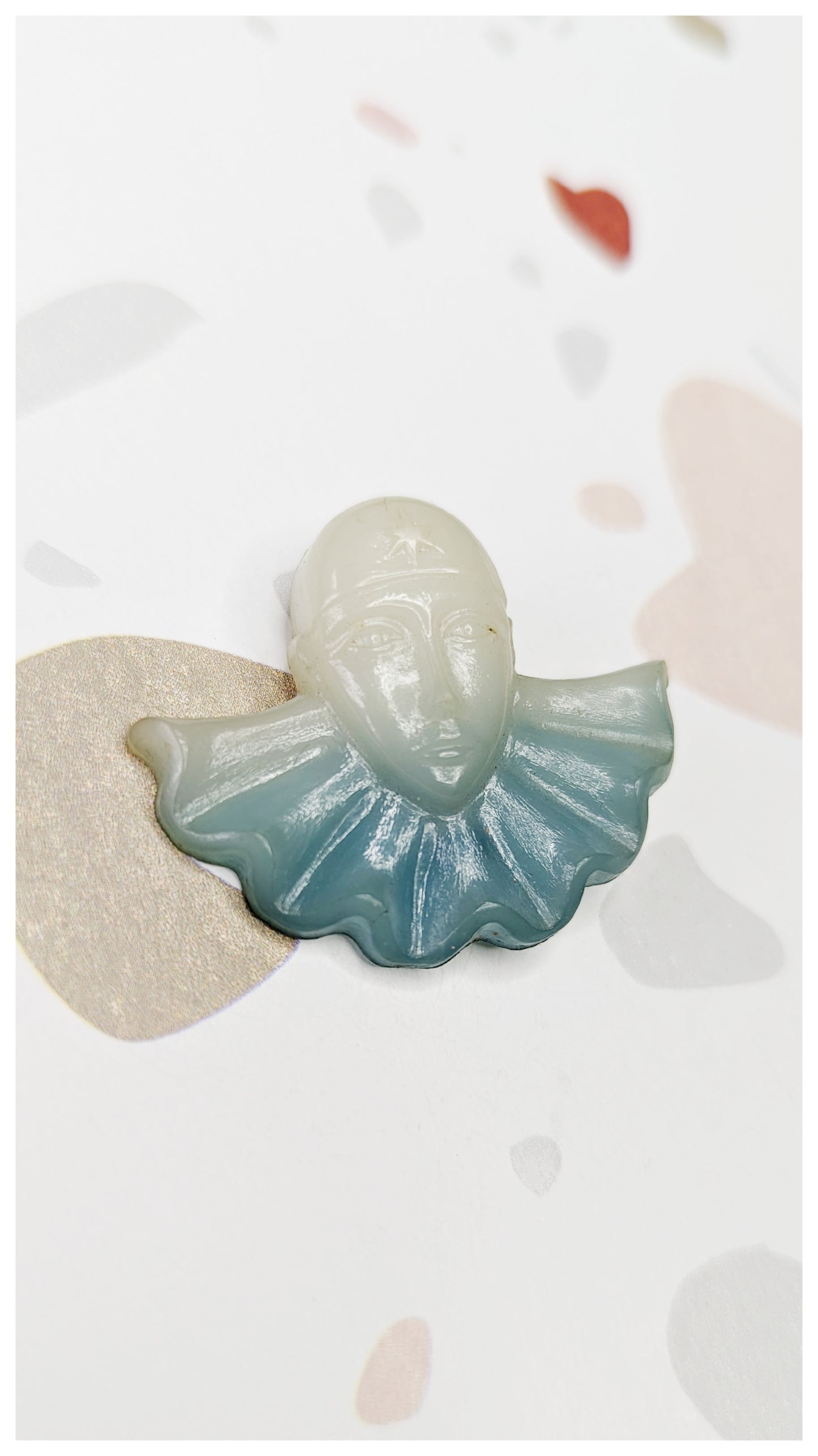 Broche pierrot 70's