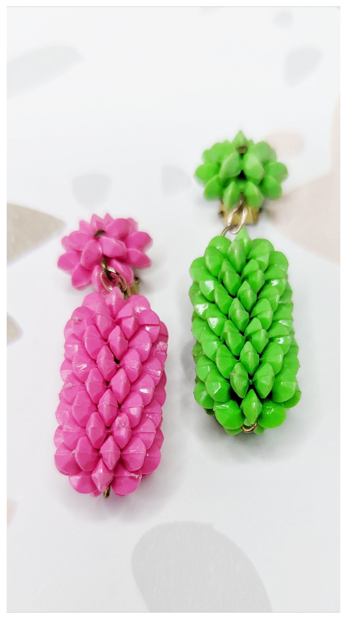 Boucles clips bicolores 60s