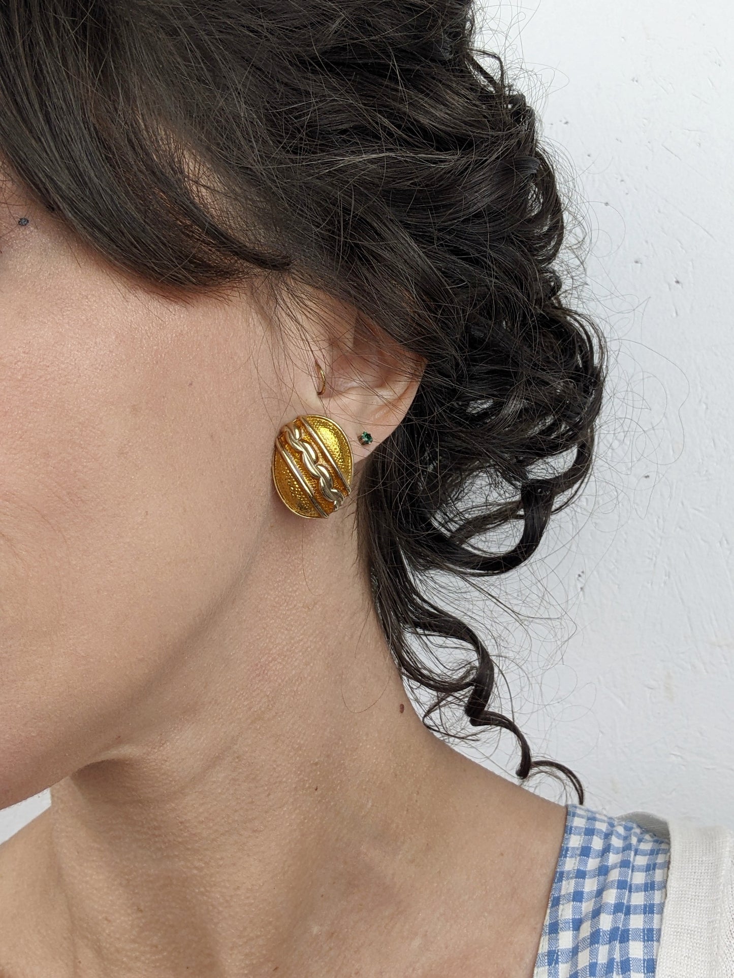 Boucles clips ovales 80s