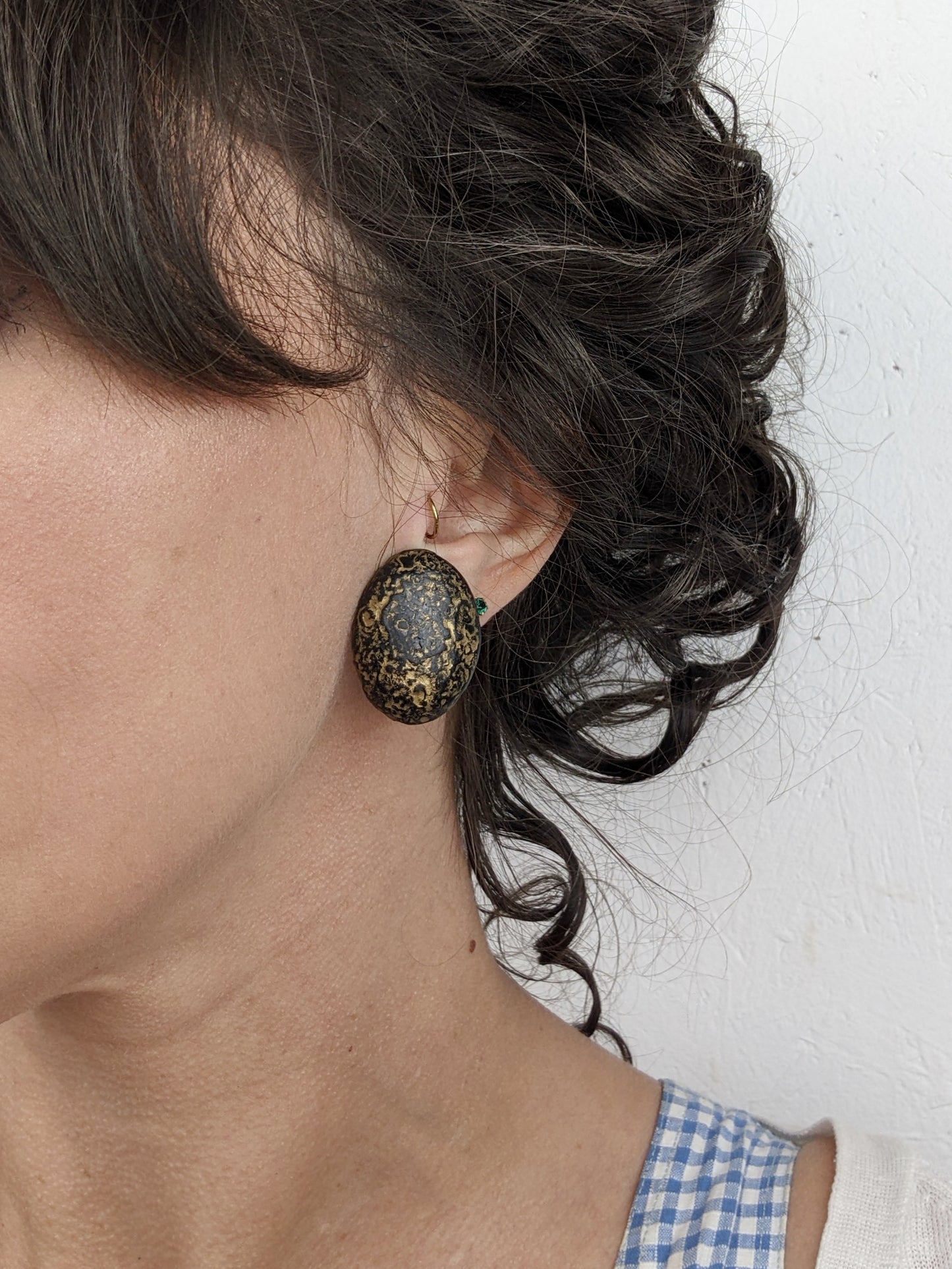 Boucles clips ovales 80s