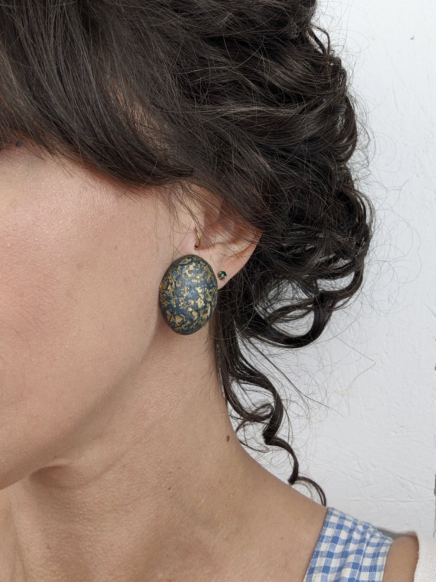 Boucles clips ovales 80s