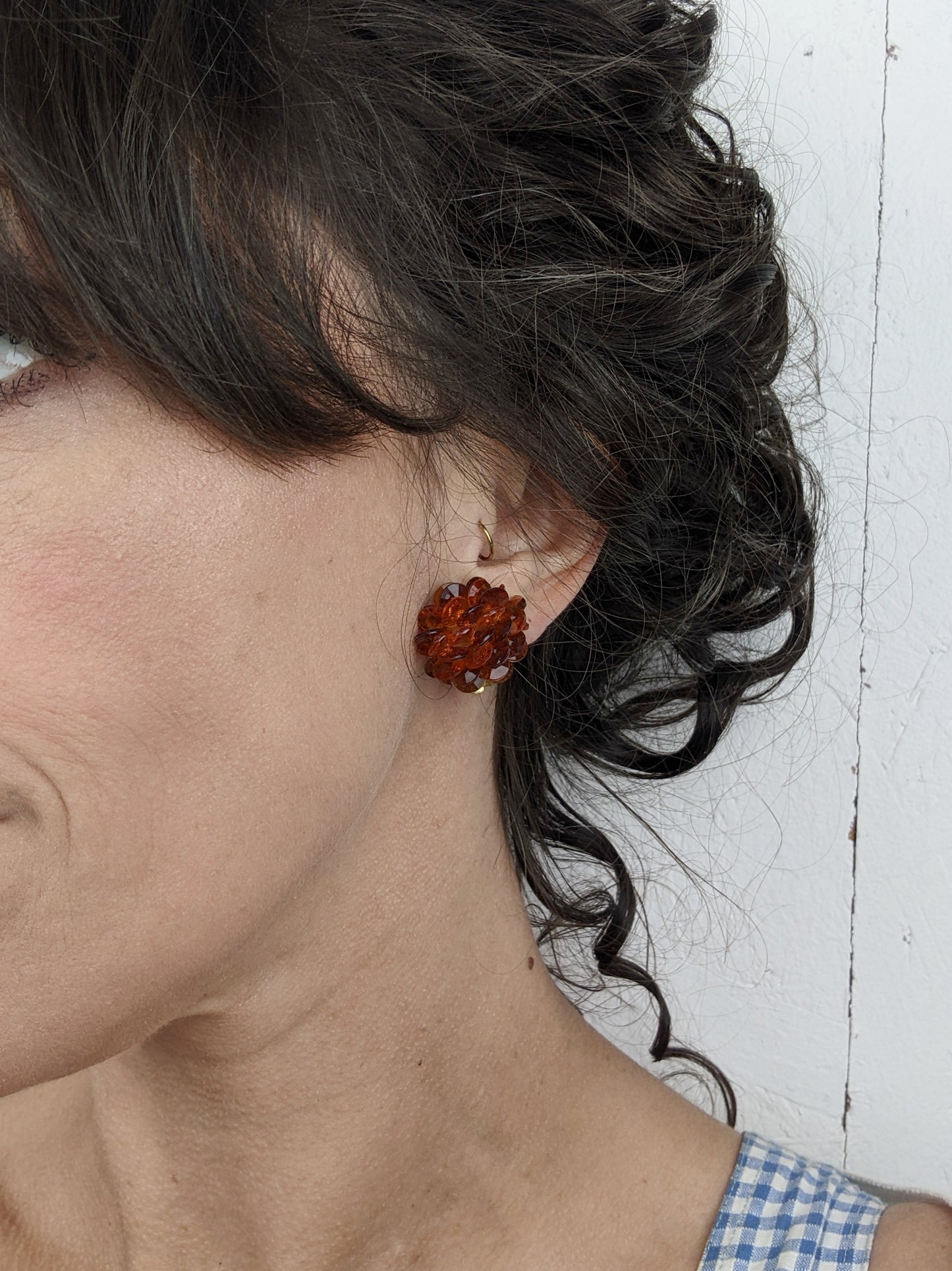 Boucles clips écail 60s