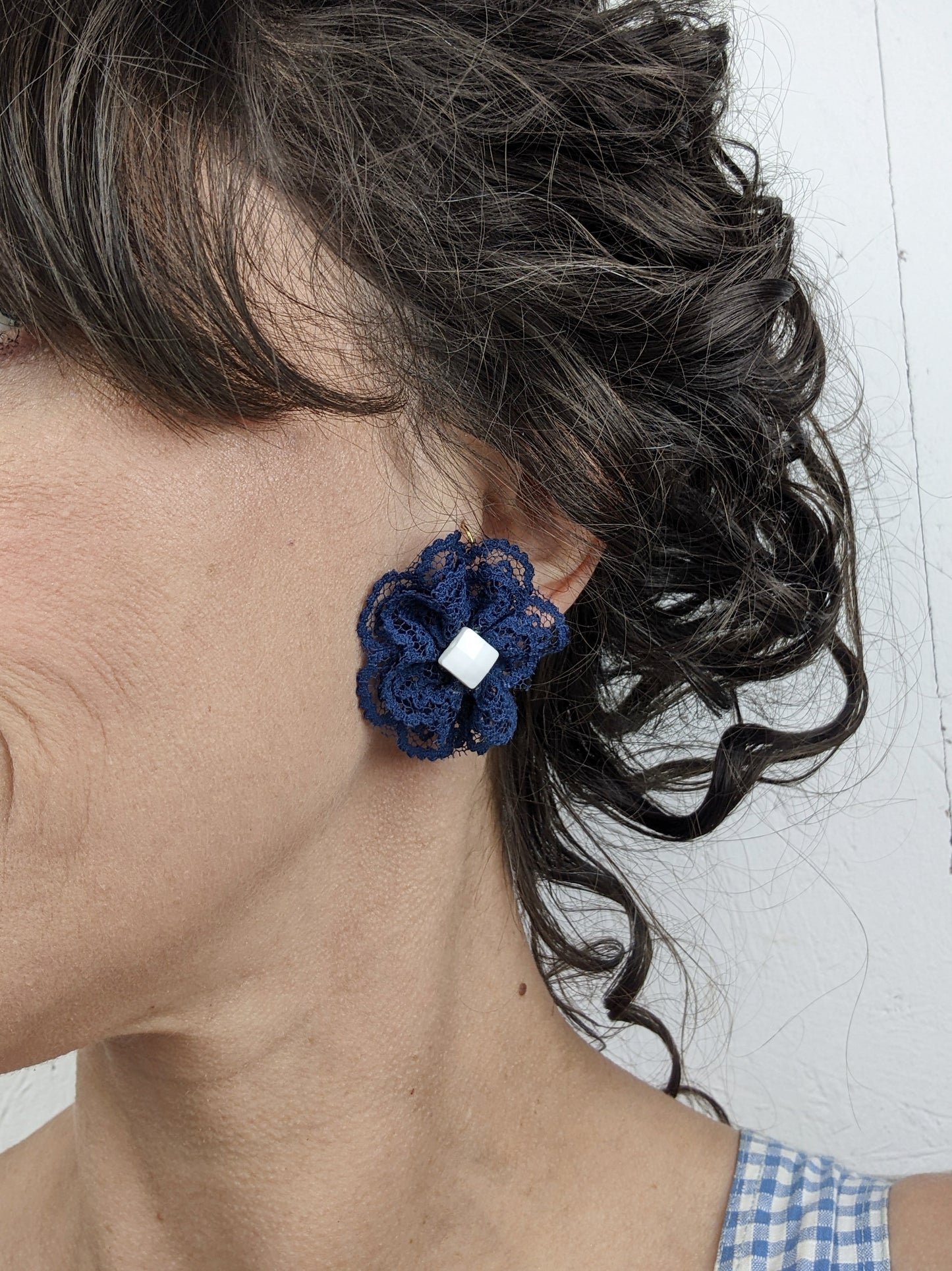 Boucles clips à dentelle 60's