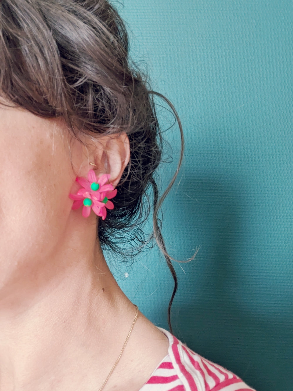 Boucles clips grappe 60s
