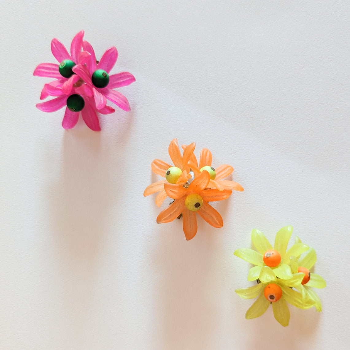 Boucles clips grappe 60s