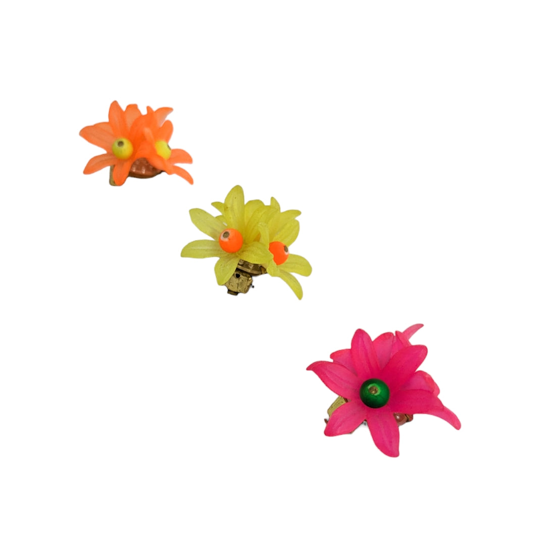 Boucles clips grappe 60s