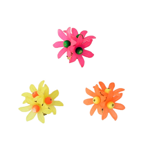 Boucles clips grappe 60s