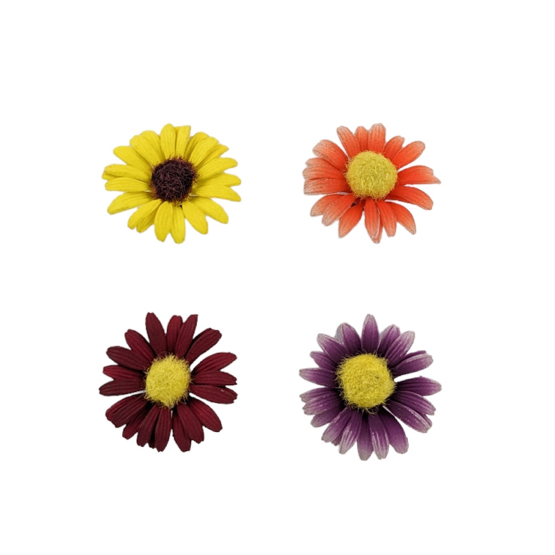 Boucles clips Tournesol 60s