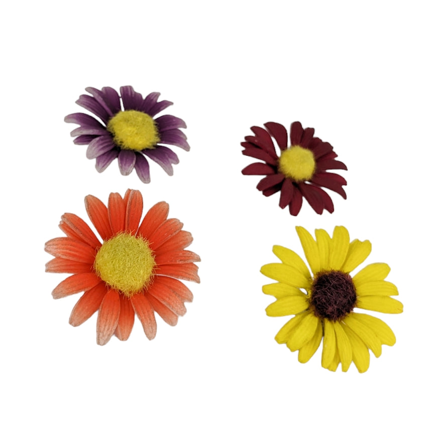 Boucles clips Tournesol 60s
