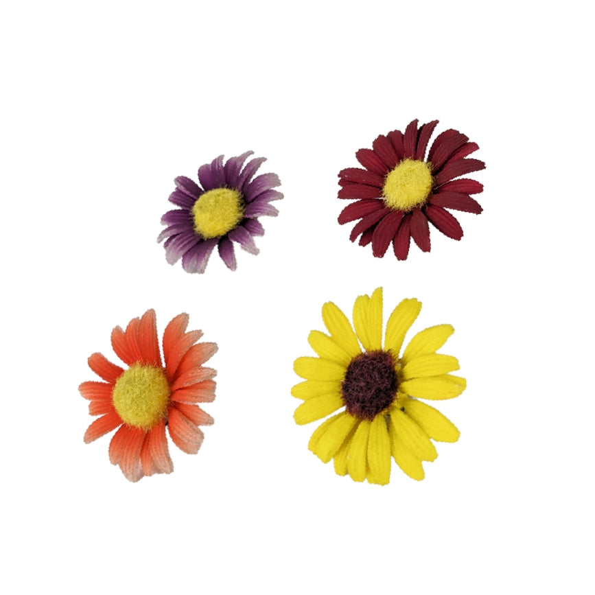 Boucles clips Tournesol 60s