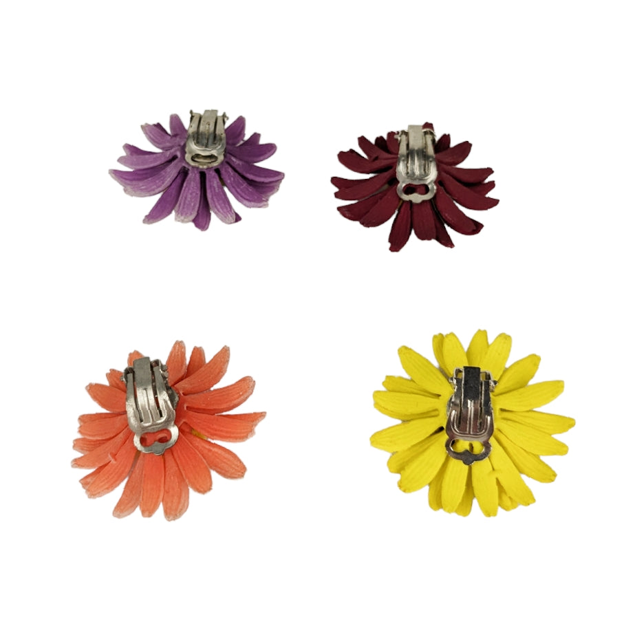Boucles clips Tournesol 60s