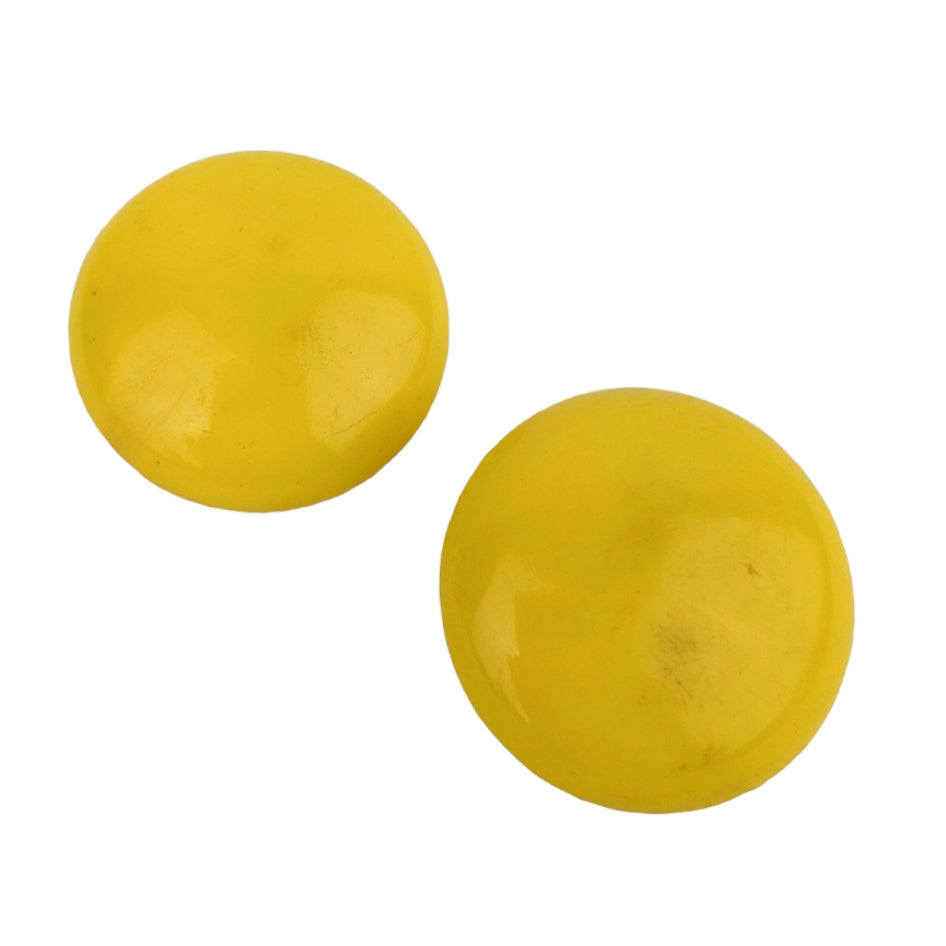 Boucles clips jaune 60's