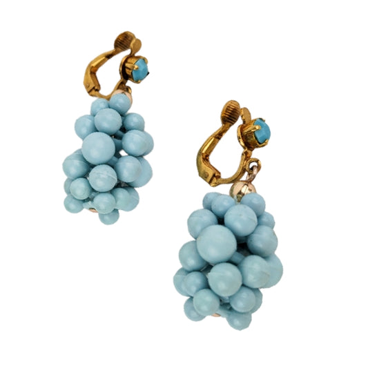Boucles clips grappe 60s