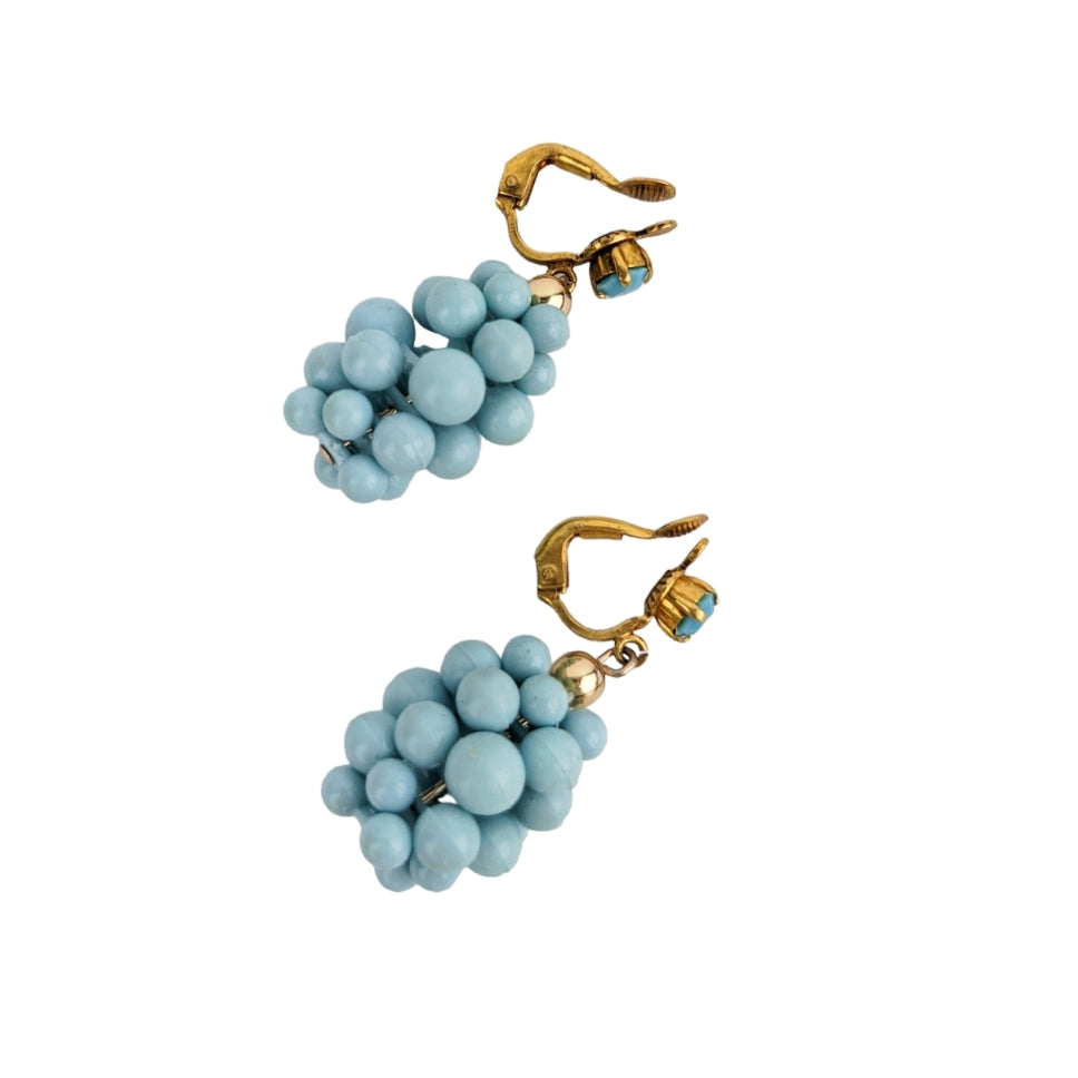 Boucles clips grappe 60s