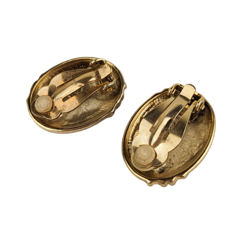 Boucles clips ovales 80s