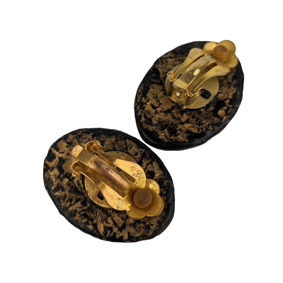 Boucles clips ovales 80s