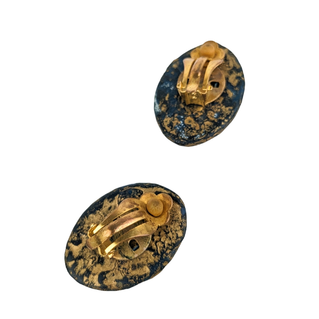 Boucles clips ovales 80s