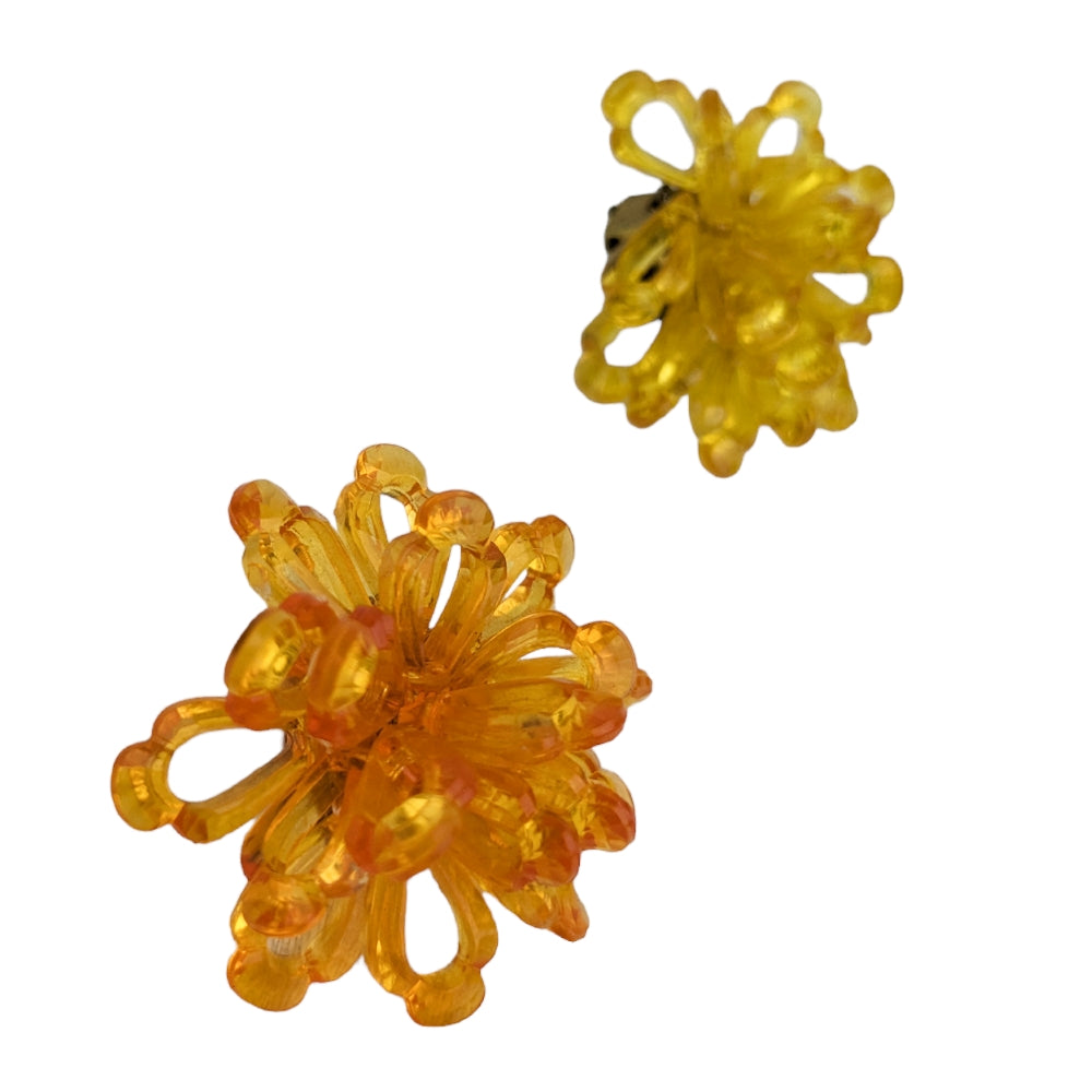 Boucles clips perles 60s