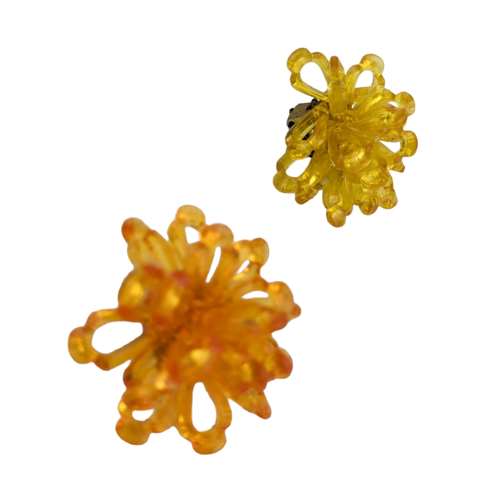 Boucles clips perles 60s