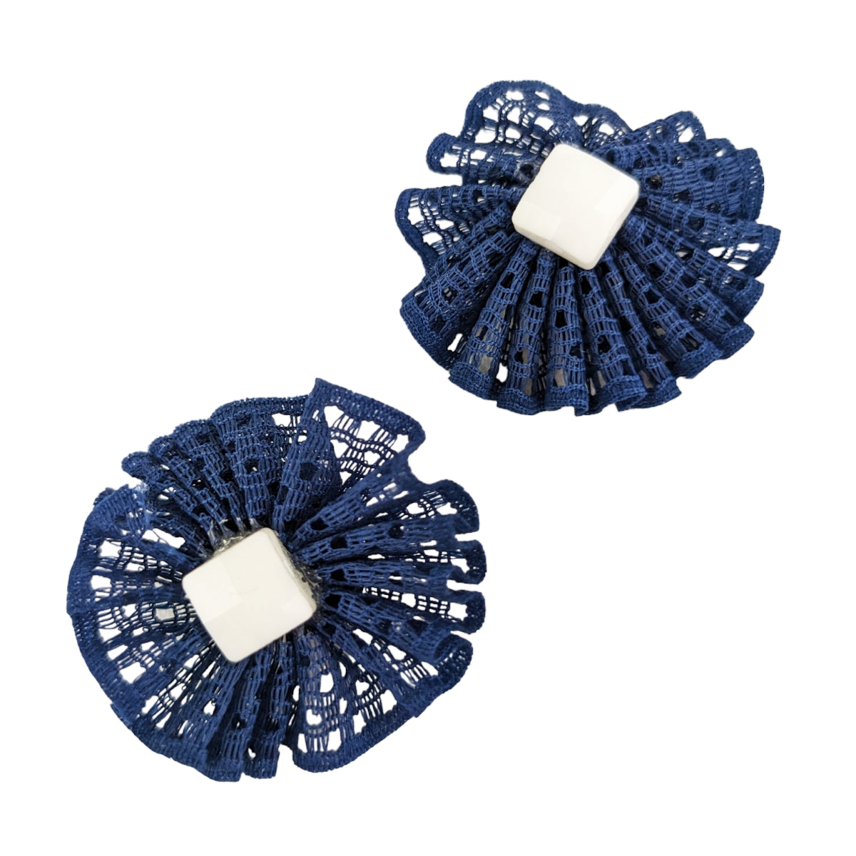 Boucles clips à dentelle 60's