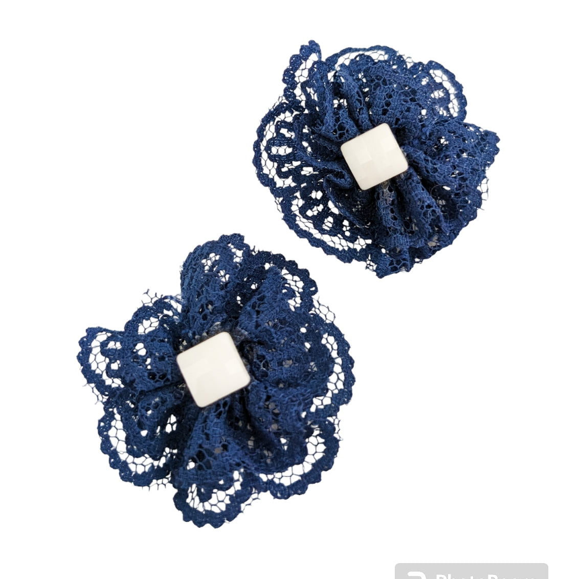 Boucles clips à dentelle 60's