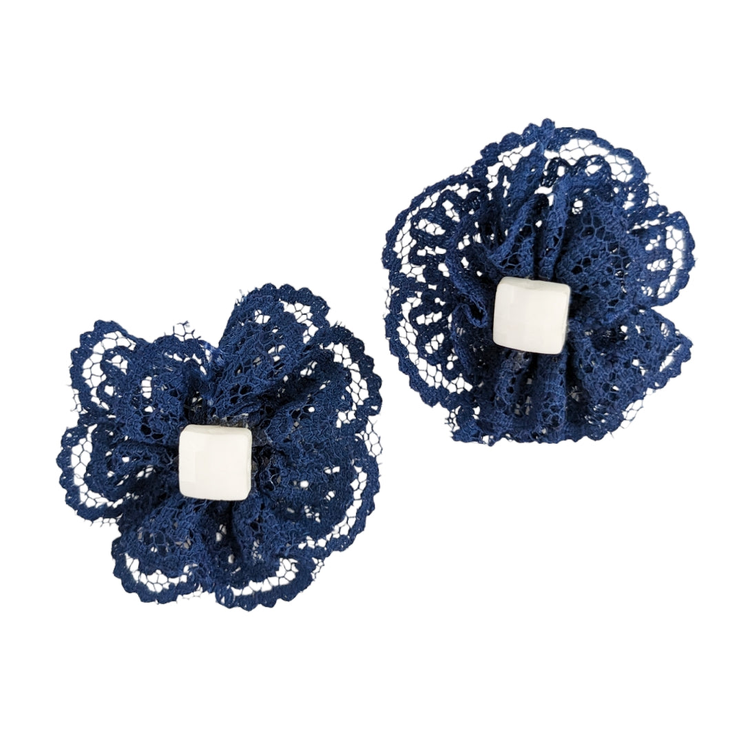 Boucles clips à dentelle 60's