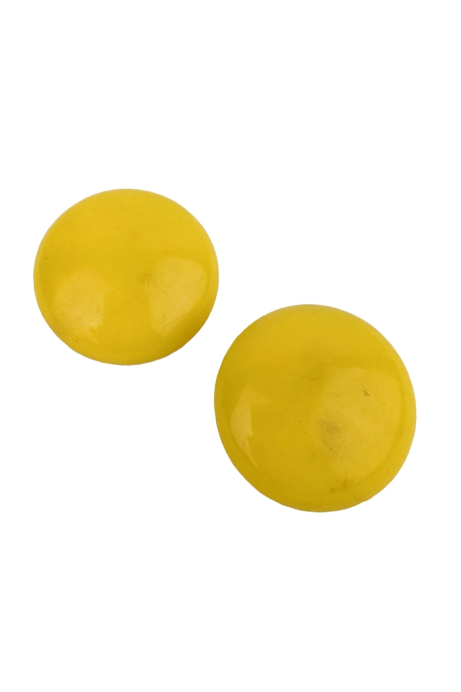Boucles clips jaune 60's