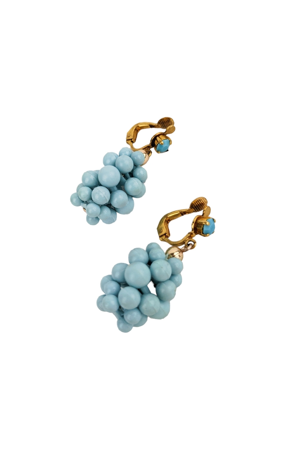 Boucles clips grappe 60s