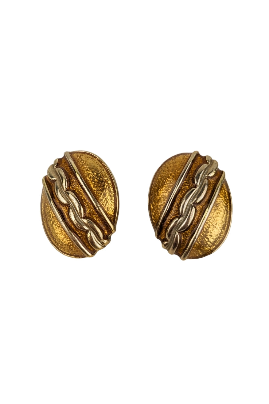 Boucles clips ovales 80s