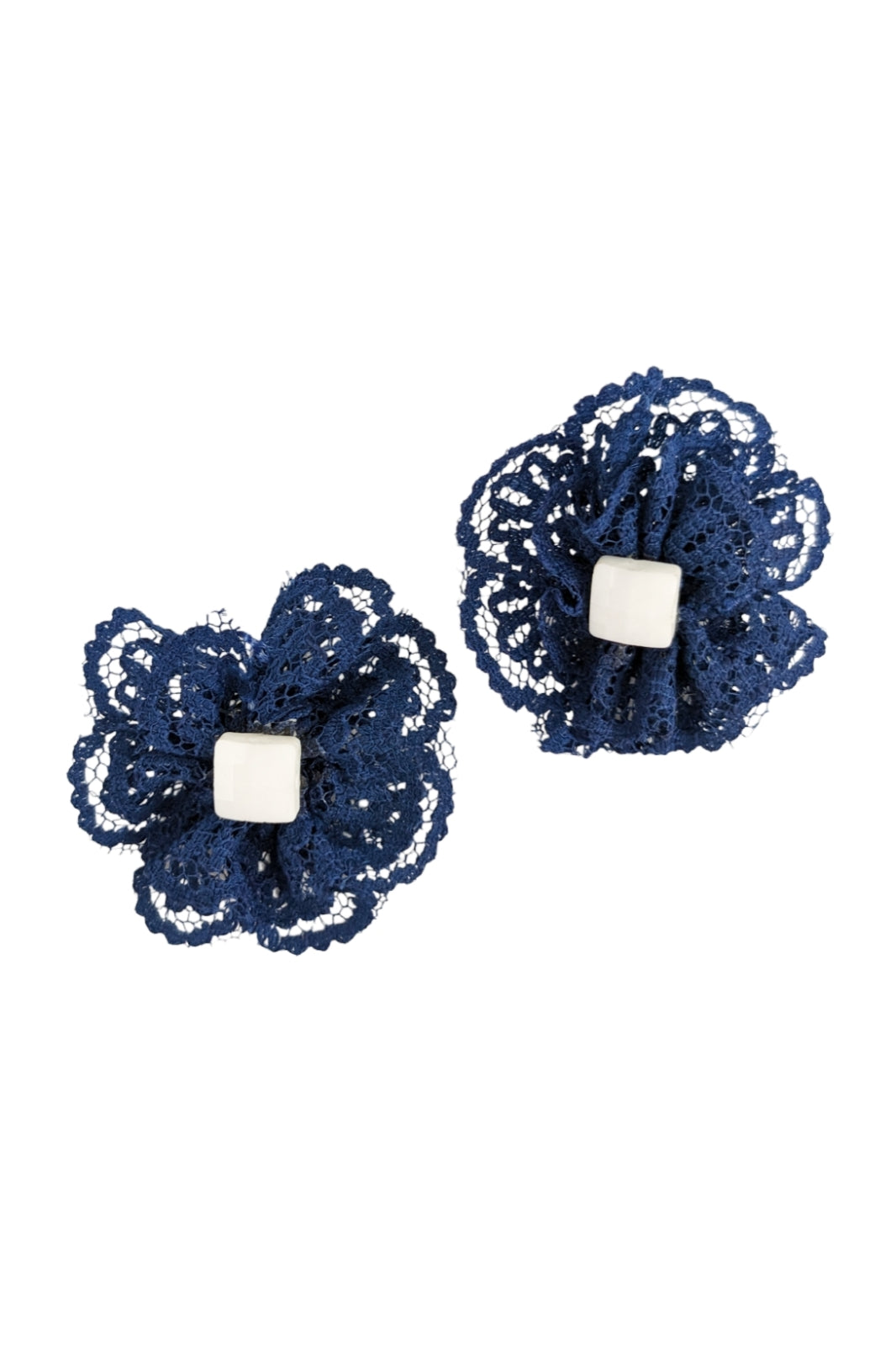 Boucles clips à dentelle 60's