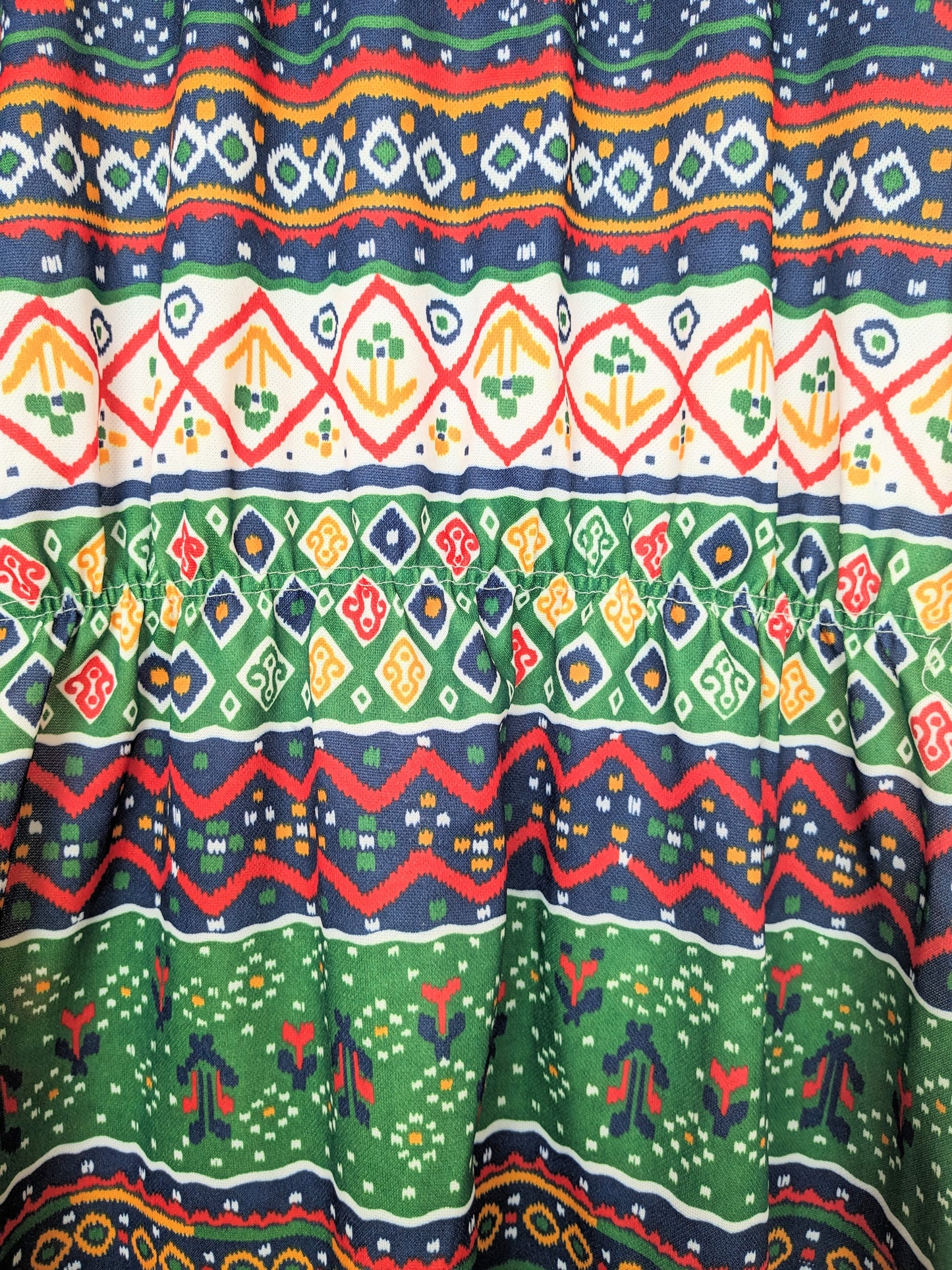 Robe mexicaine bicolore 70s