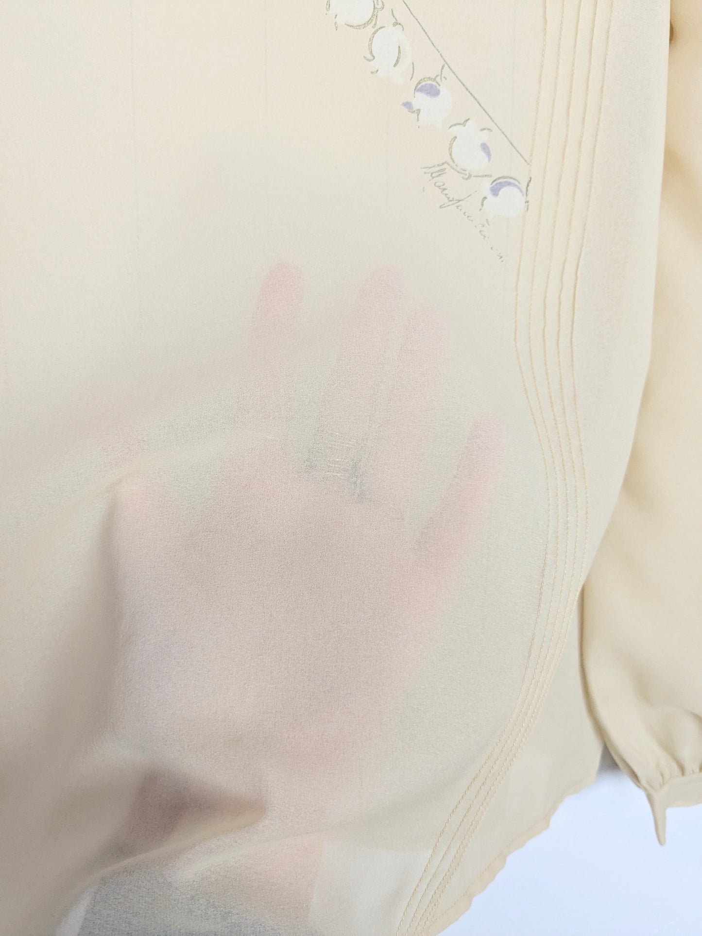 Blouse peinte 80s