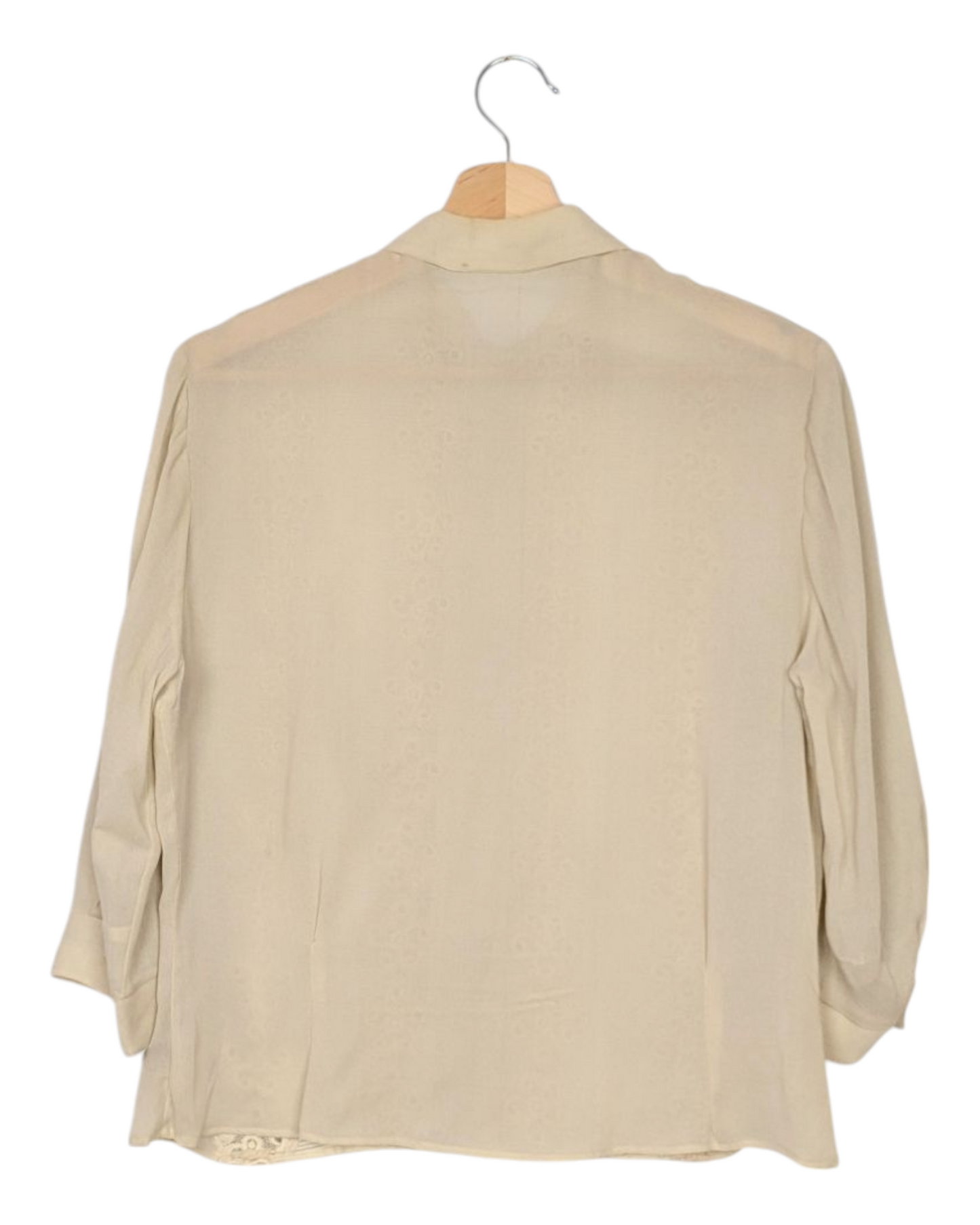 Chemisier beige brodé 50s