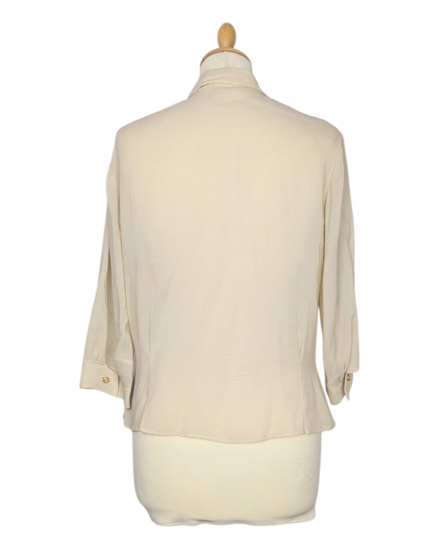 Chemisier beige brodé 50s