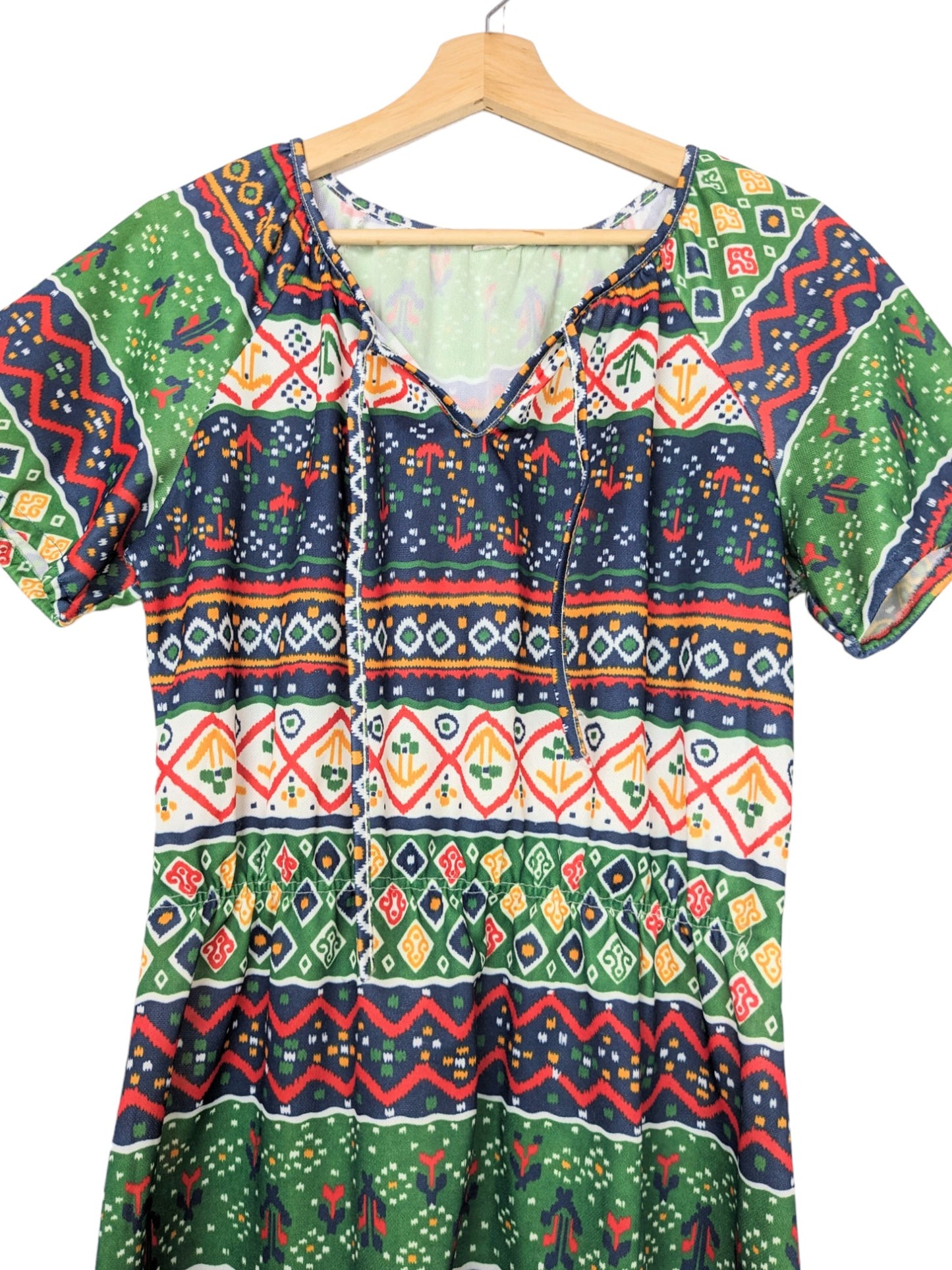 Robe mexicaine bicolore 70s