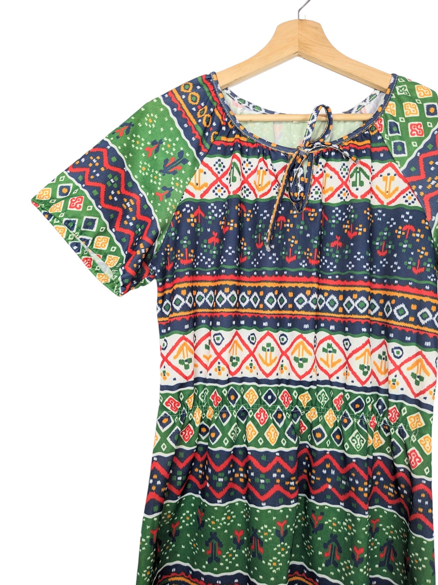 Robe mexicaine bicolore 70s