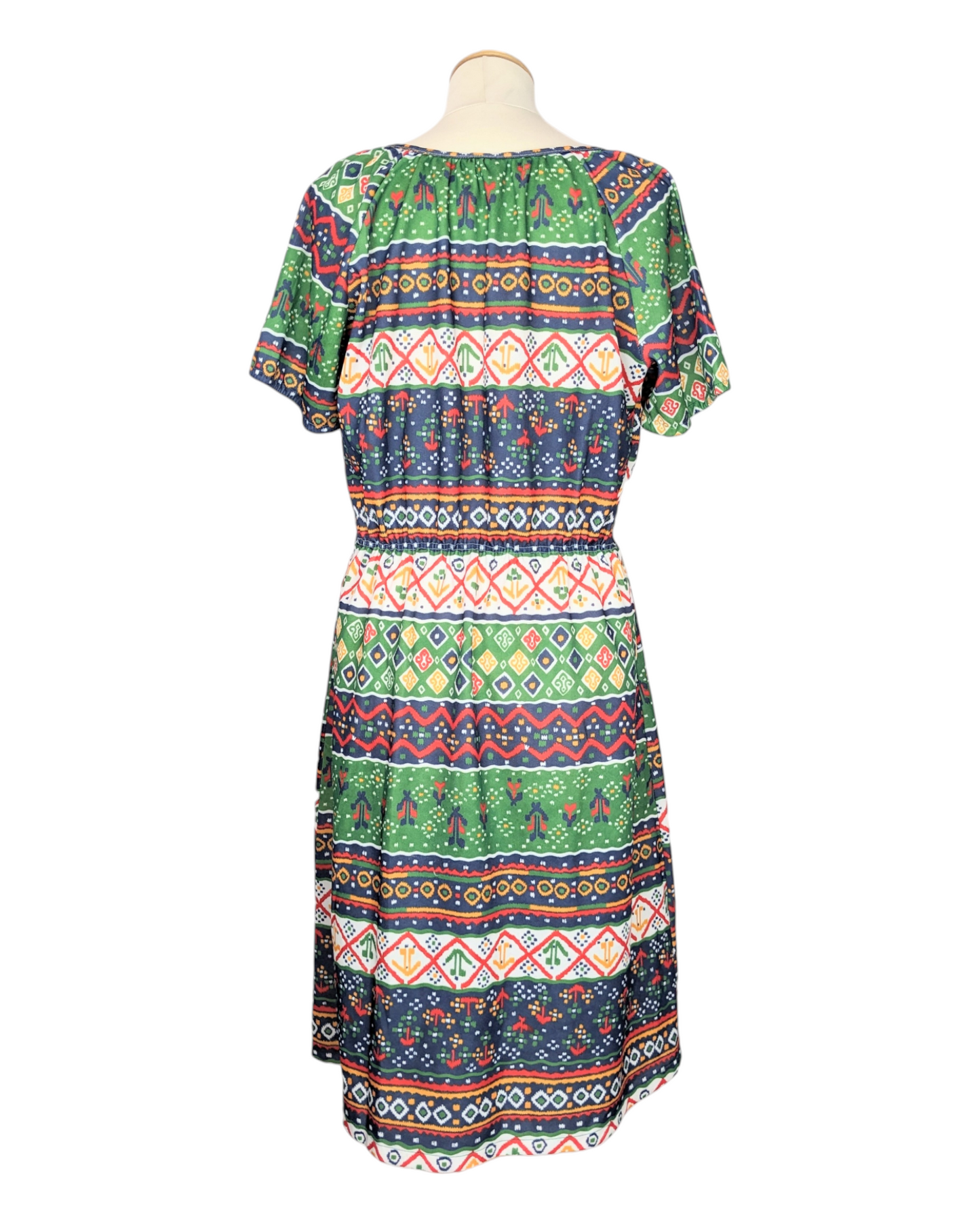 Robe mexicaine bicolore 70s
