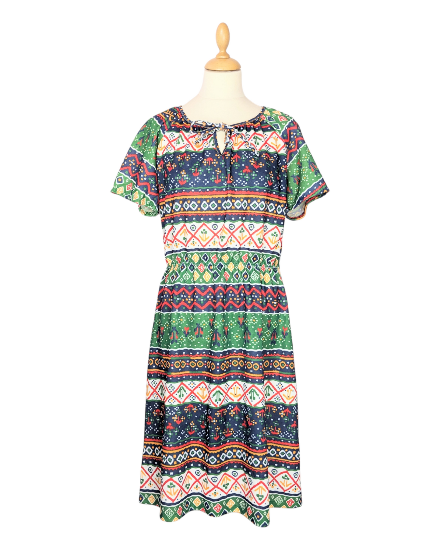 Robe mexicaine bicolore 70s