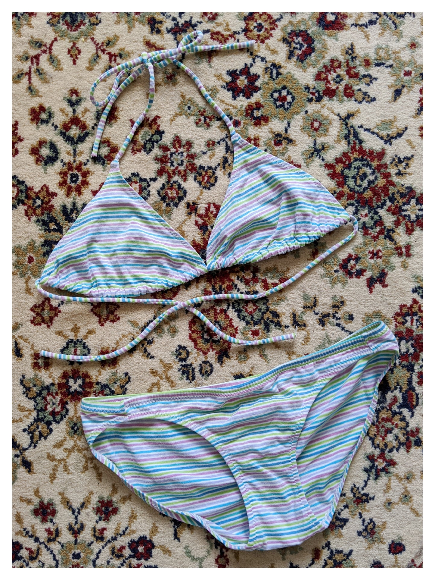 Ensemble plage ligné 70's