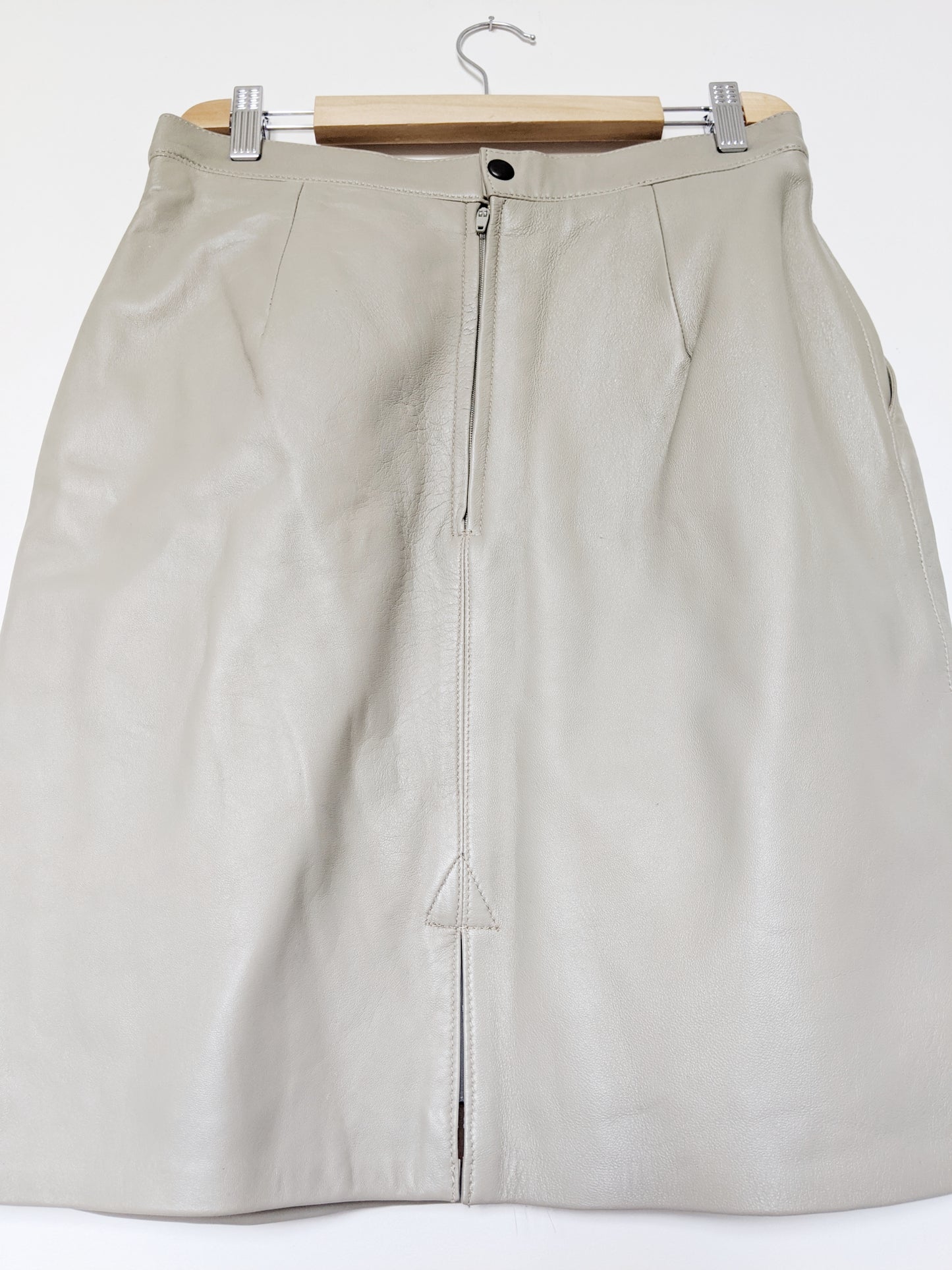 Jupe grise en cuir 90s