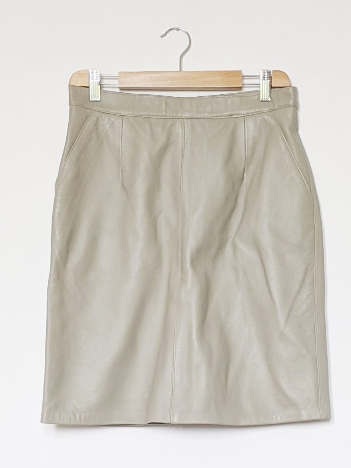 Jupe grise en cuir 90s