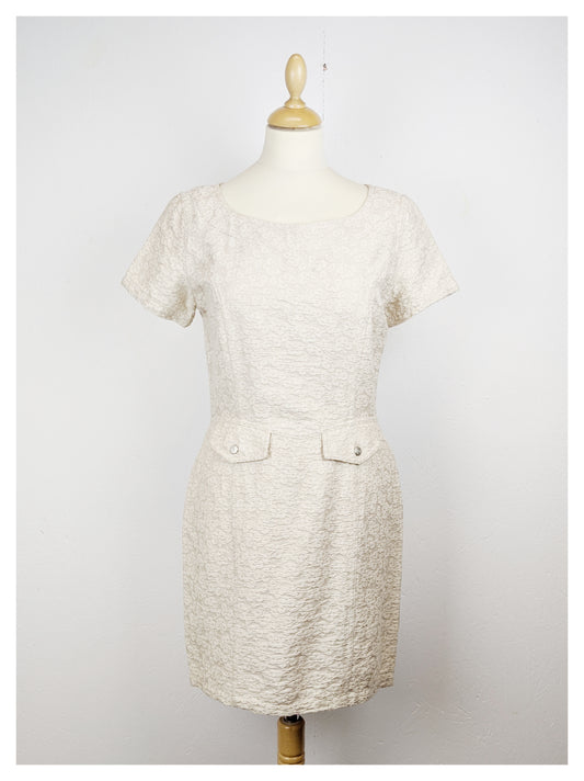 Robe beige fleurie 90's