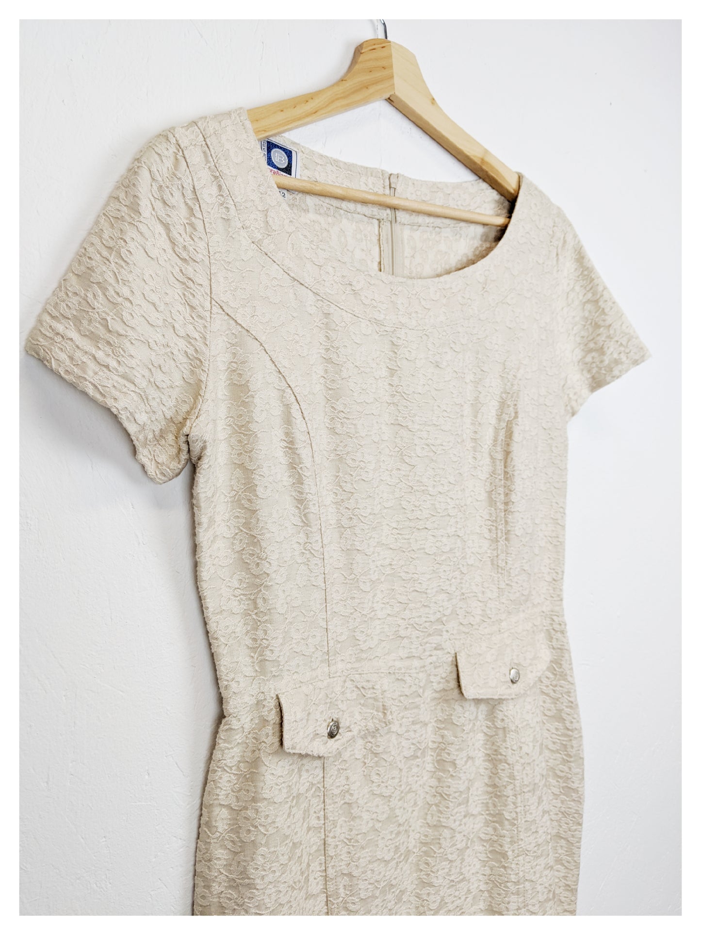 Robe beige fleurie 90's