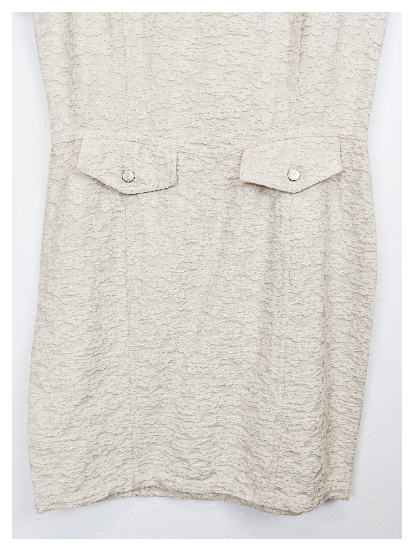 Robe beige fleurie 90's