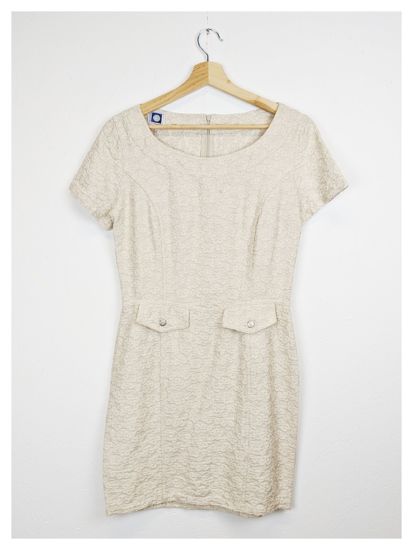 Robe beige fleurie 90's