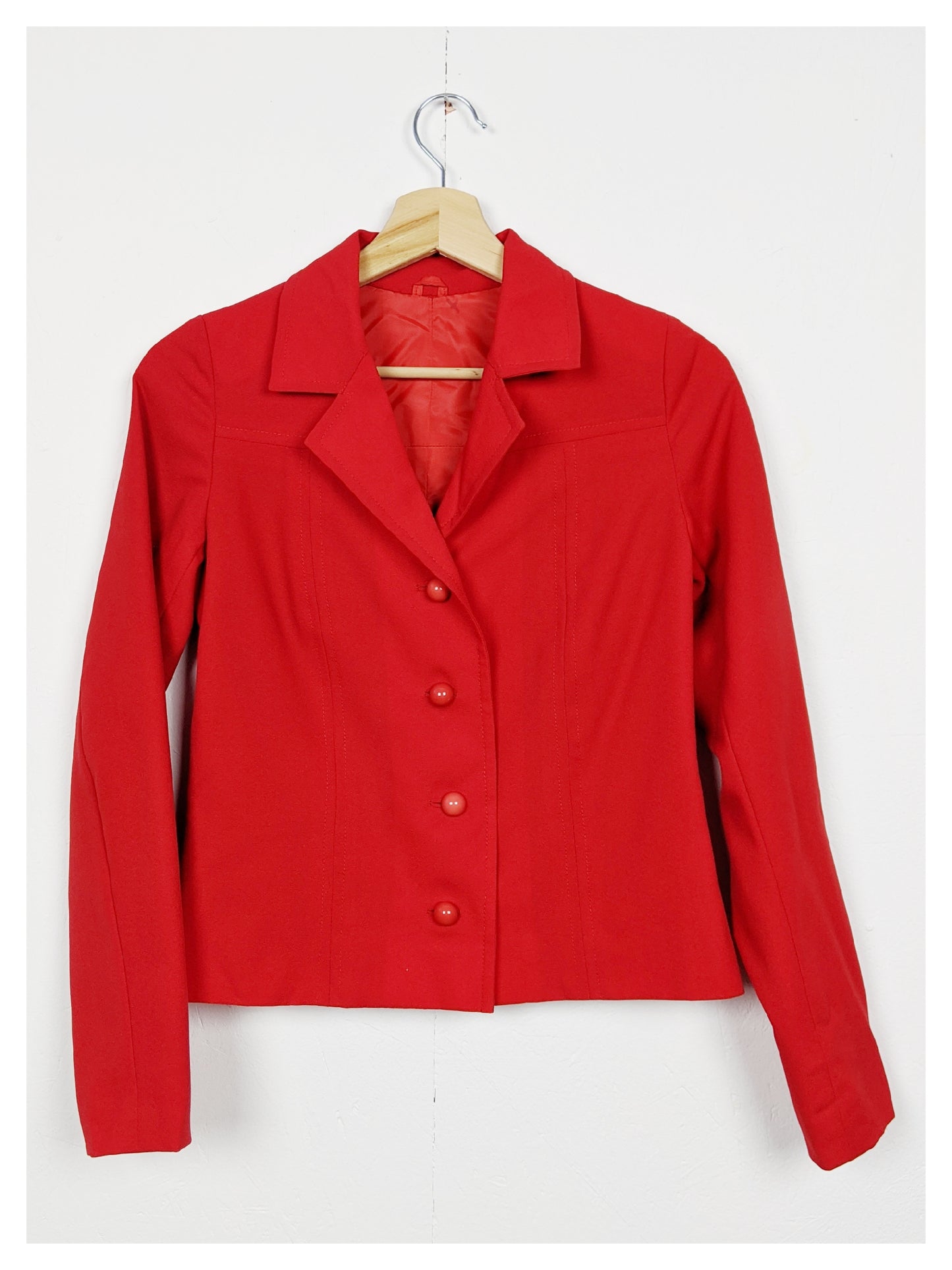 Veste tailleur rouge 60's
