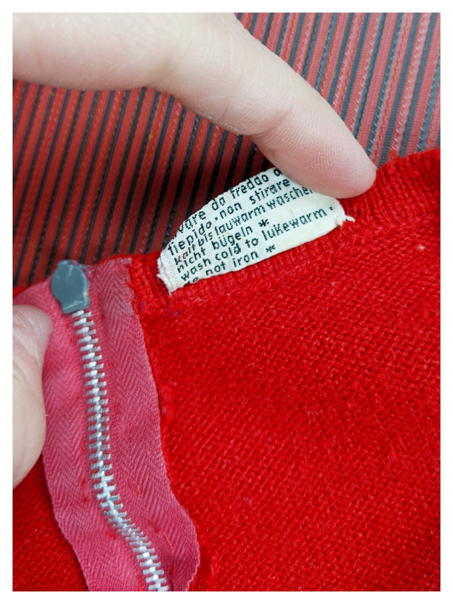 Pull rouge marin 60's
