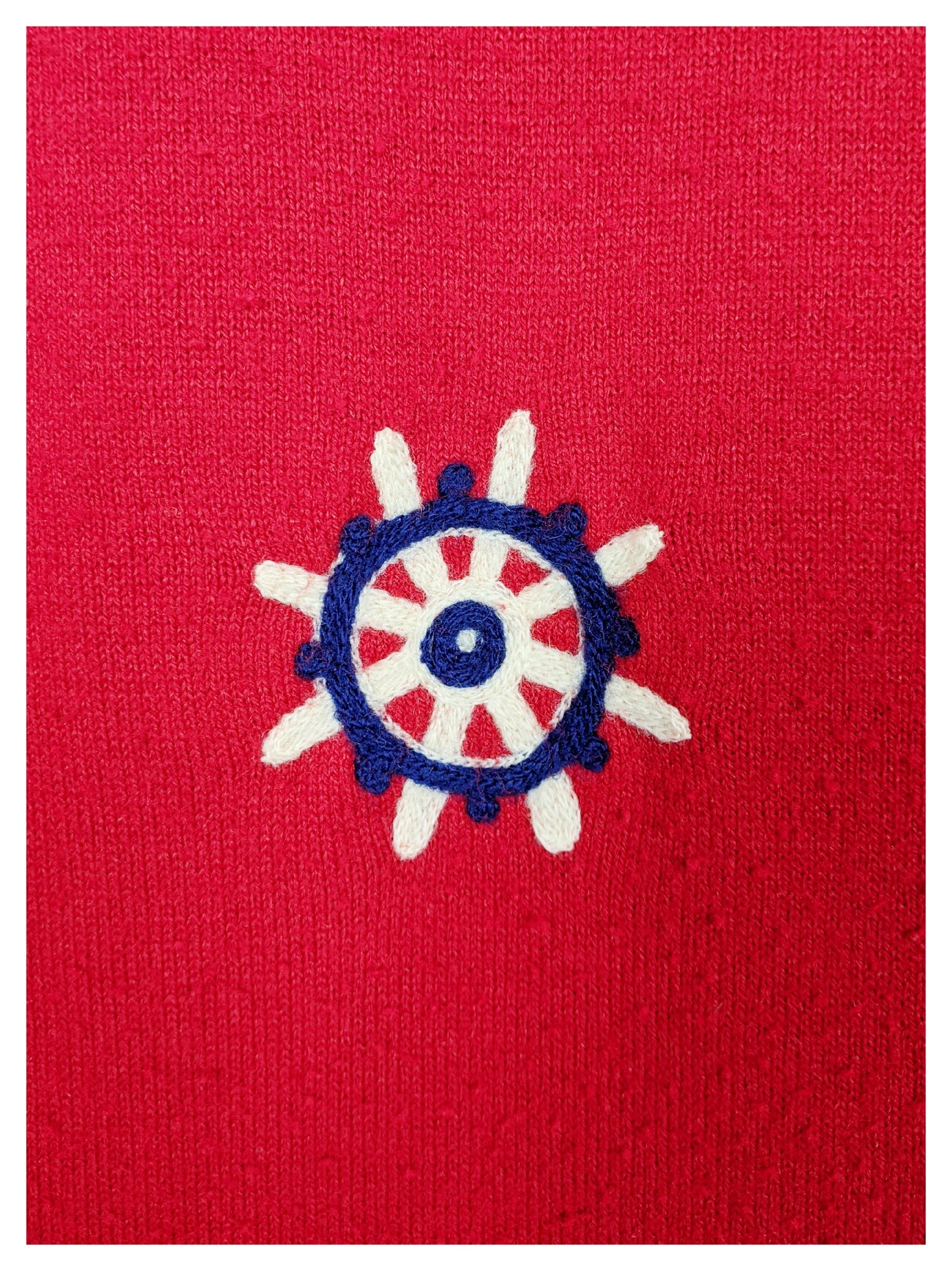 Pull rouge marin 60's